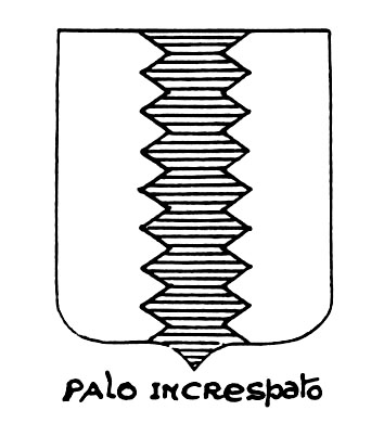 Image of the heraldic term: Palo increspato